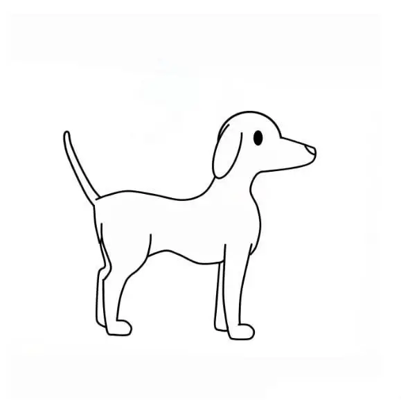 disegni di disegni di cane da colorare passo 14