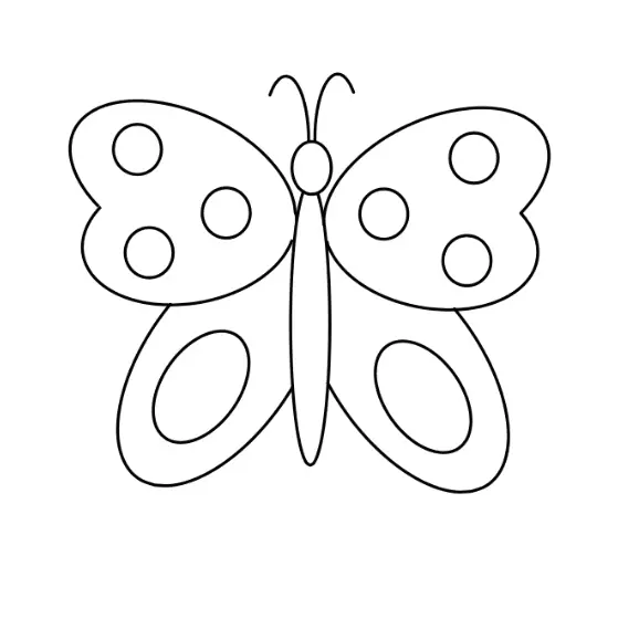 disegni di disegni di farfalle da colorare passo 7