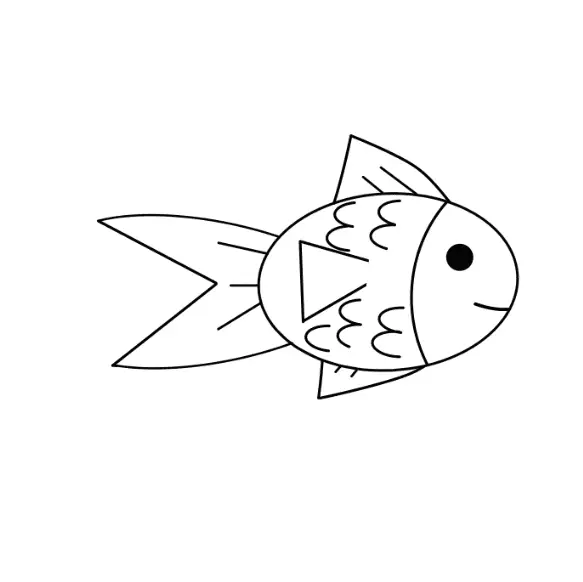 disegni di disegni di pesce da colorare passo 10