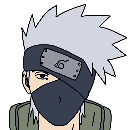 disegni di disegni di Hatake Kakashi da colorare passo 9