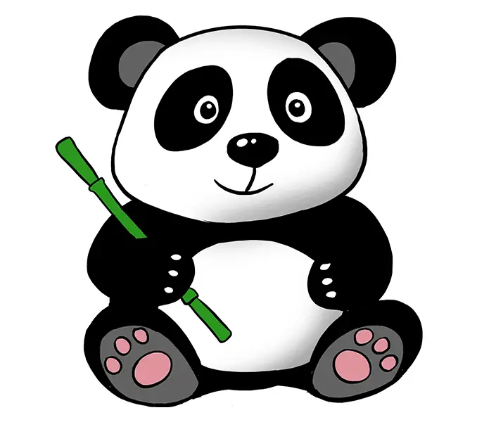 disegni di disegni di panda da colorare passo 15