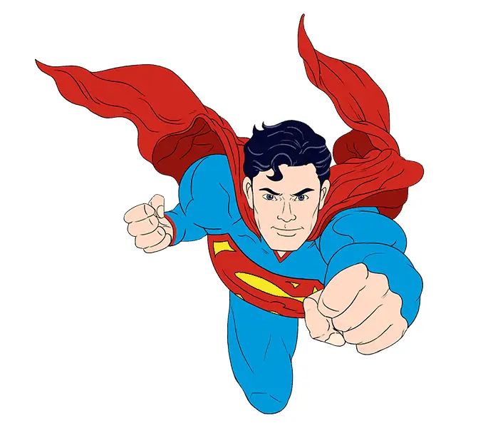 disegni di disegni di Superman da colorare passo 15