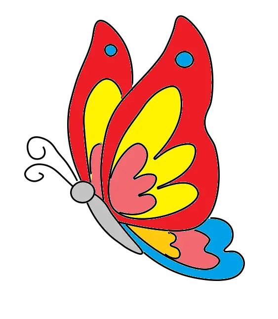 disegni di disegni-di-Farfalle-da-colorare-passo-6