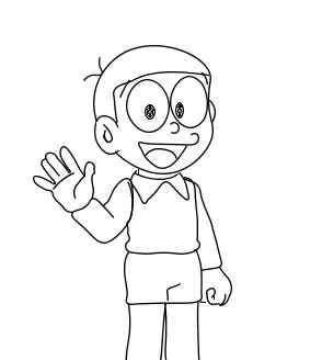 disegni di disegni-di-Nobita-da-colorare-passo-10