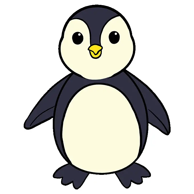 disegni di disegni-di-Pinguini-da-colorare-passo-7