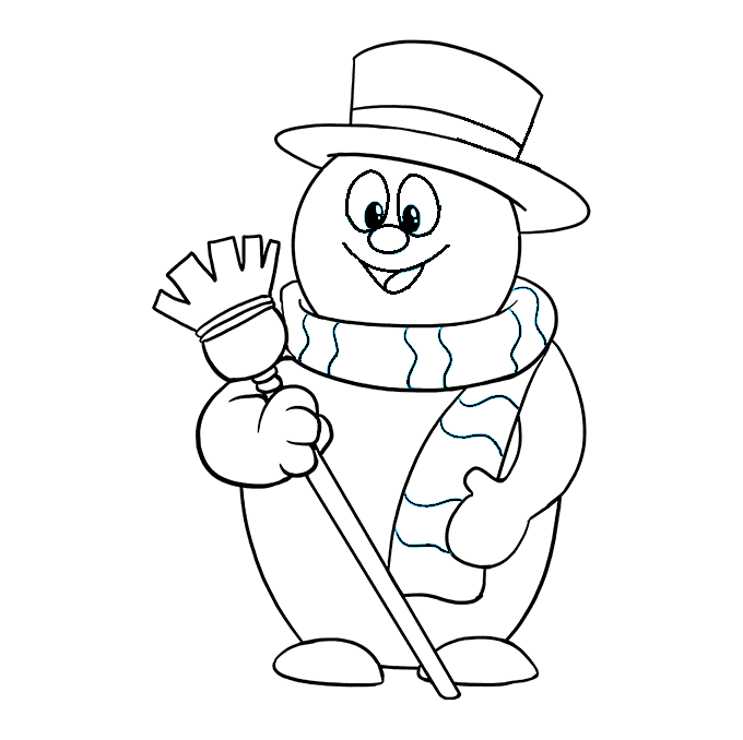 disegni di disegni-di-Pupazzo-Neve-da-colorare-passo-12