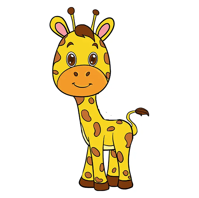 disegni di disegni-di-Giraffe-da-colorare-passo-10
