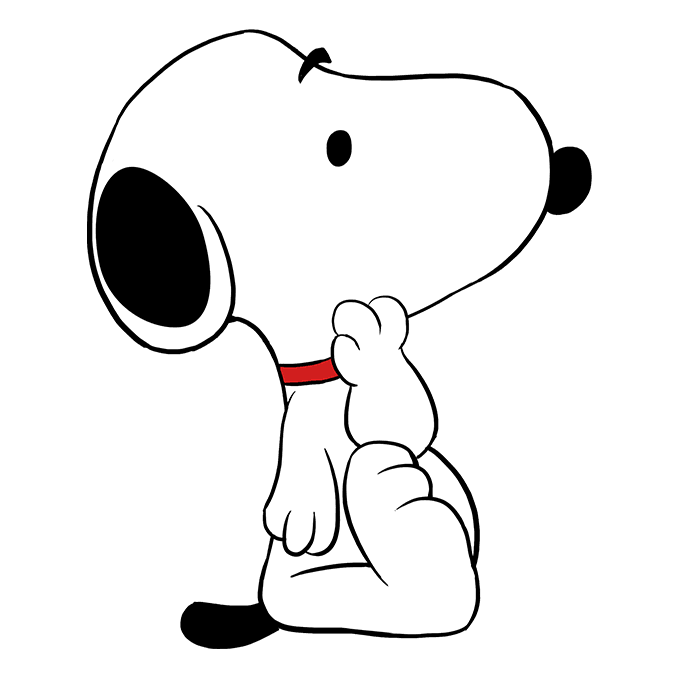 disegni di disegni-di-Snoopy-da-colorare-passo-9