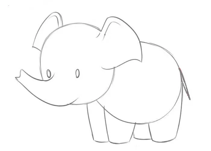 disegni di disegni-di-elefanti-da-colorare-passo-8