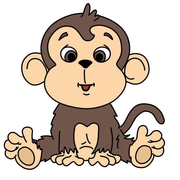 disegni di disegno-scimmia-passo14