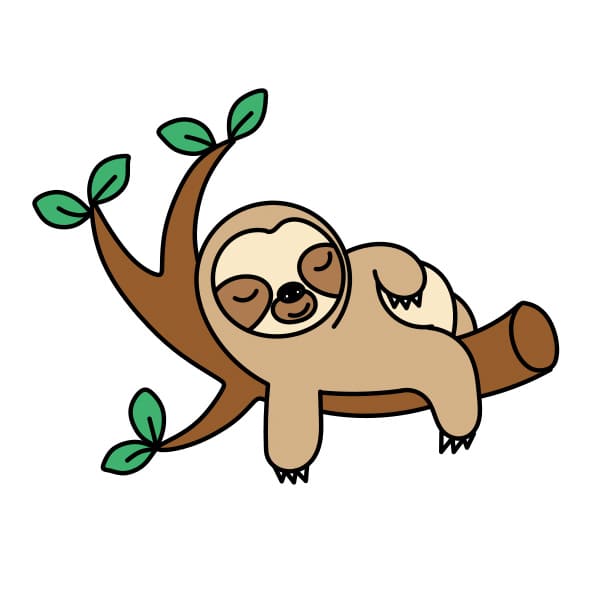 disegni di Bradipo-di-disegno-passo10