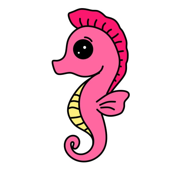 disegni di Disegnare-un-cavalluccio-marino-passo7-1