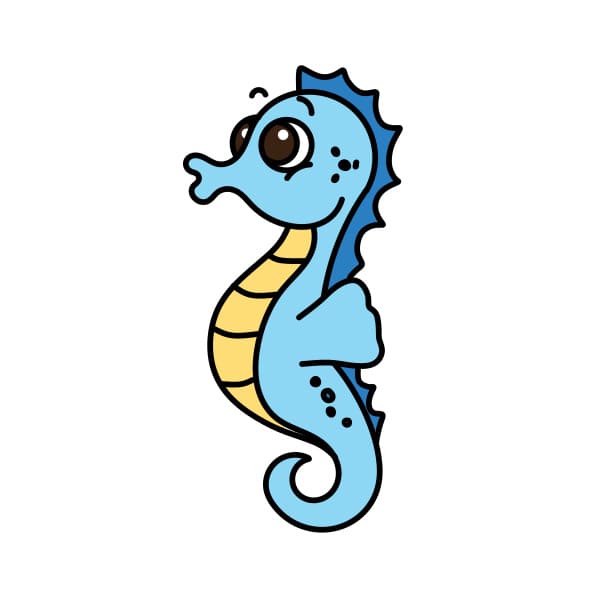 disegni di Disegnare-un-cavalluccio-marino-passo8