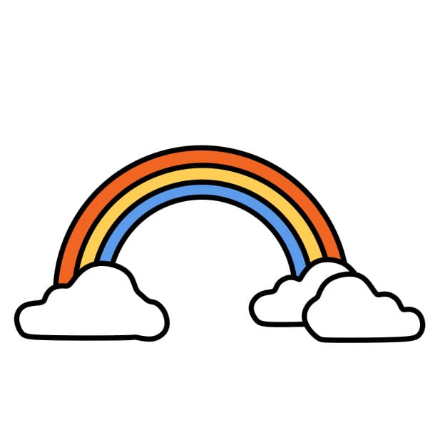 disegni di disegna-arcobaleno-passo3-6
