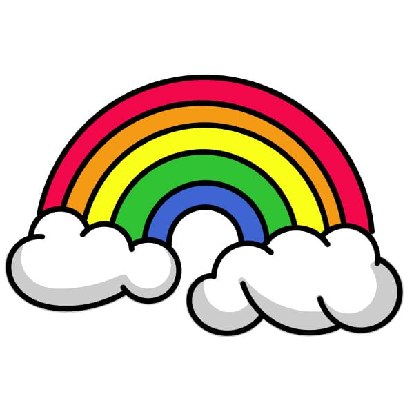 disegni di disegna-arcobaleno-passo3