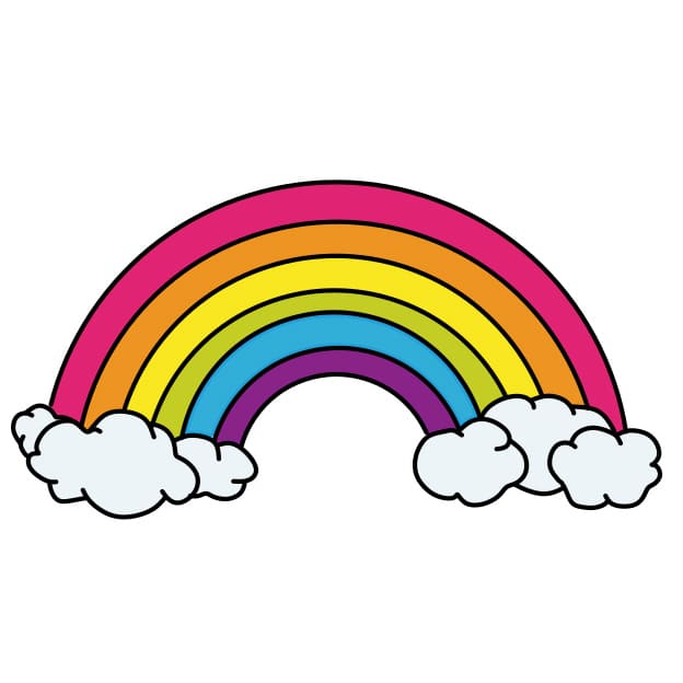 disegni di disegna-arcobaleno-passo4-2