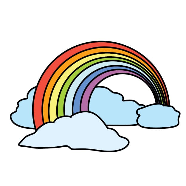disegni di disegna-arcobaleno-passo5