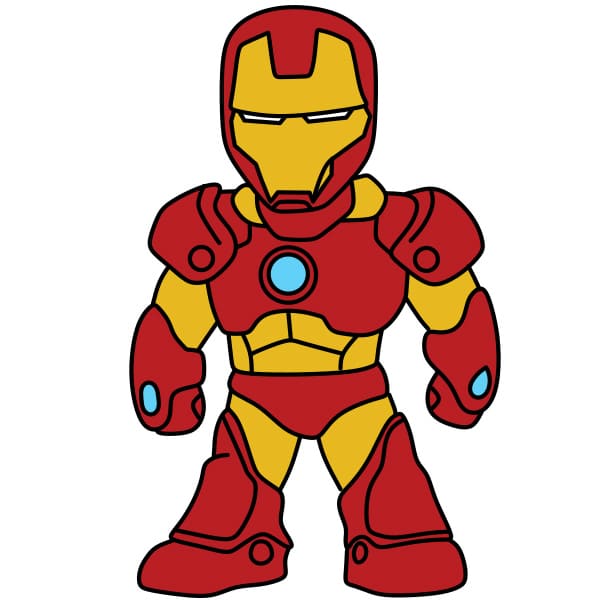 disegni di disegno-Iron-Man-passo15-1