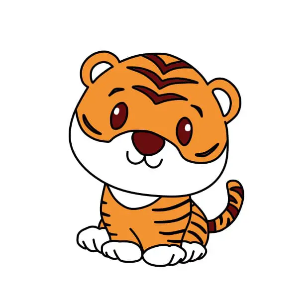 disegni di disegno-tigre-passo10