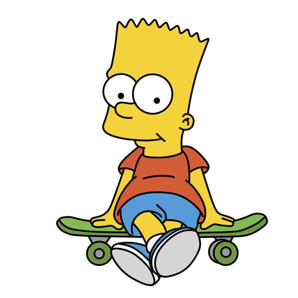 disegni di Disegno-Bart-Simpson-passo10-1