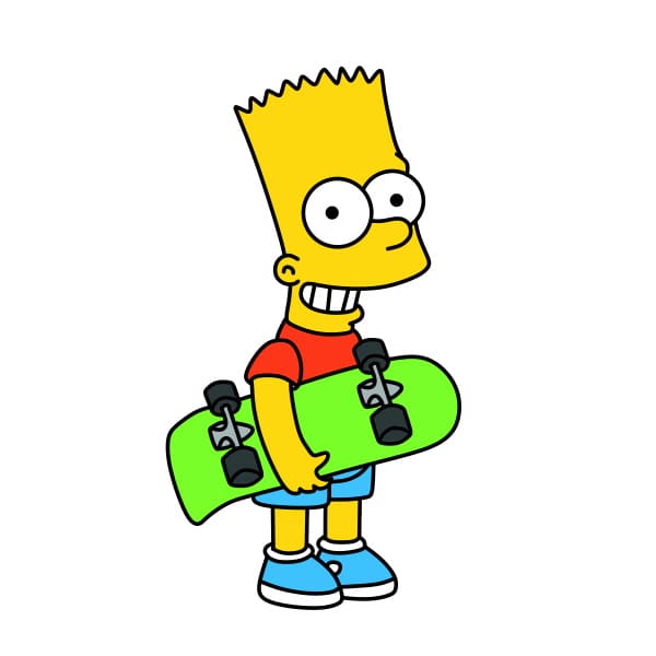disegni di Disegno-Bart-Simpson-passo10-3
