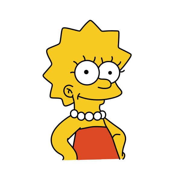 disegni di Disegno-Lisa-Simpson-passo8-1