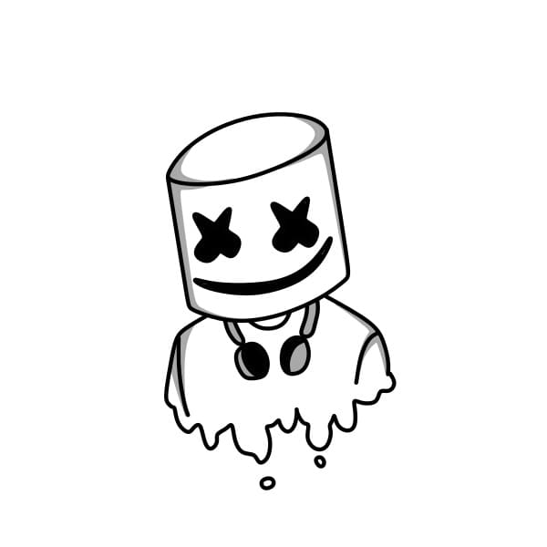 disegni di Disegno-Marshmello-passo7