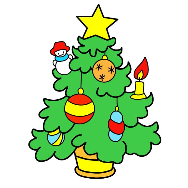 disegni di disegnare-un-albero-di-Natale-passo10