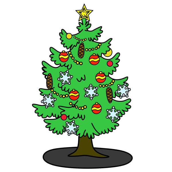 disegni di disegnare-un-albero-di-Natale-passo11