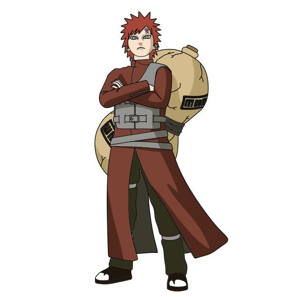 disegni di disegno-Gaara-passo15