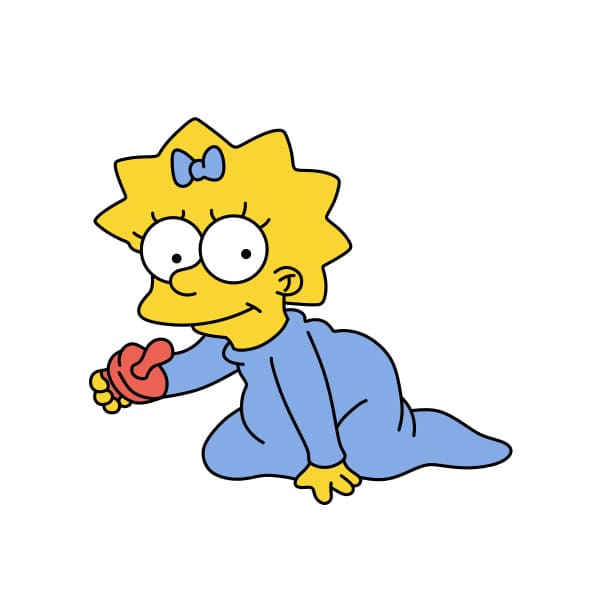 disegni di disegno-Maggie-Simpson-passo7-1