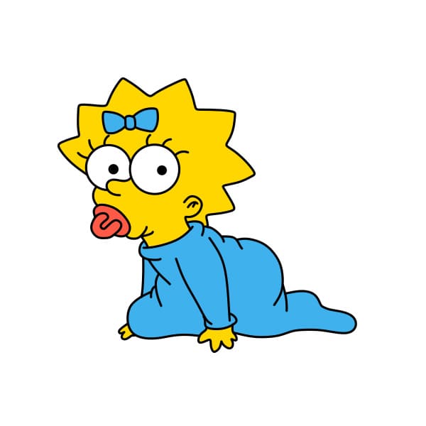 disegni di disegno-Maggie-Simpson-passo7-3