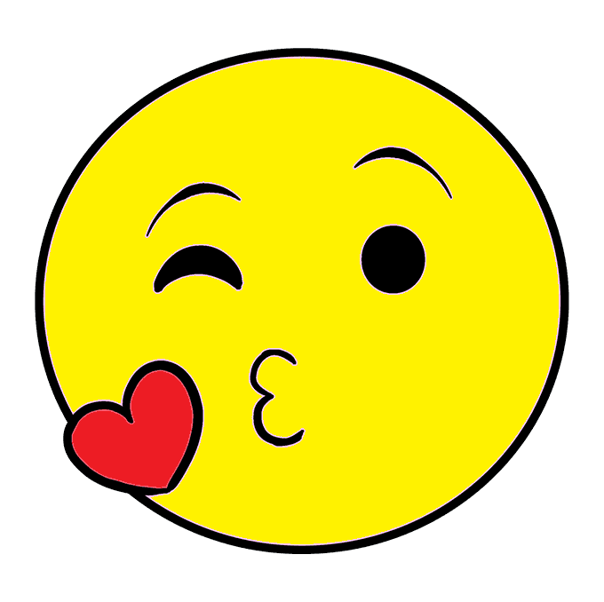 disegni di Disegno-bacio-emoji-passo6