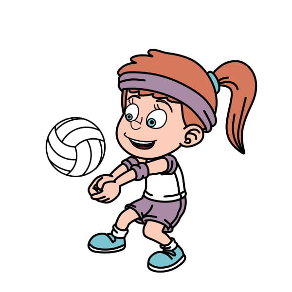 disegni di Giocatore-di-pallavolo-di-disegno-passo17