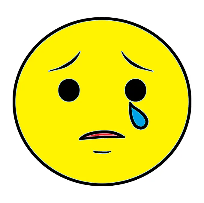 disegni di disegno-emoticon-piangente-passo6