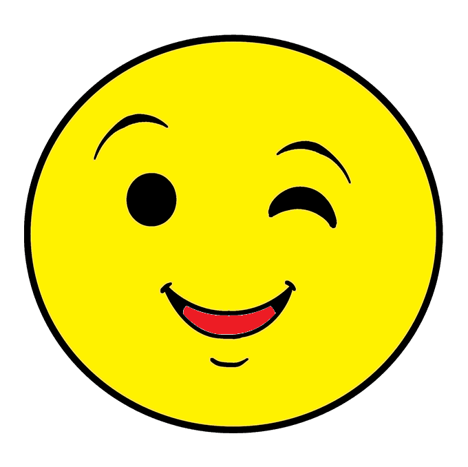 disegni di disegno-occhiolino-emoji-passo5