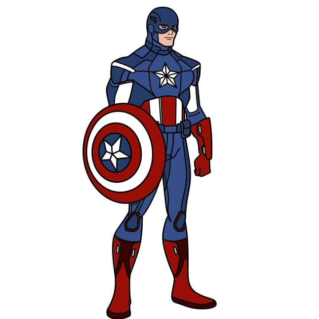 disegni di Disegnare-Capitan-America-passo17