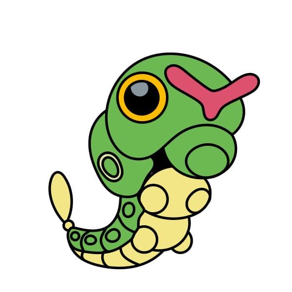 disegni di Disegnare-Pokemon-Caterpillar-passaggio8