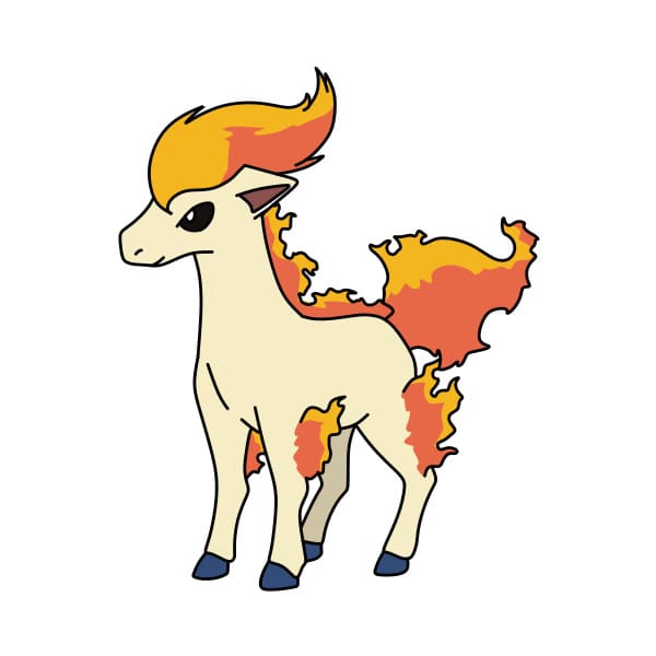 disegni di Disegnare-Pokemon-Ponyta-passo12