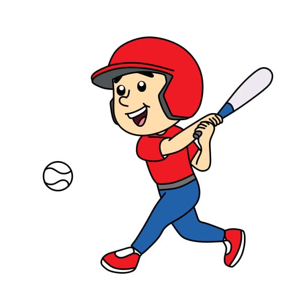 disegni di Giocatore-di-baseball-di-disegno-passo9