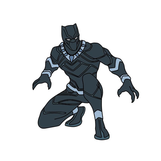 disegni di Disegno-Black-Panther-passo12