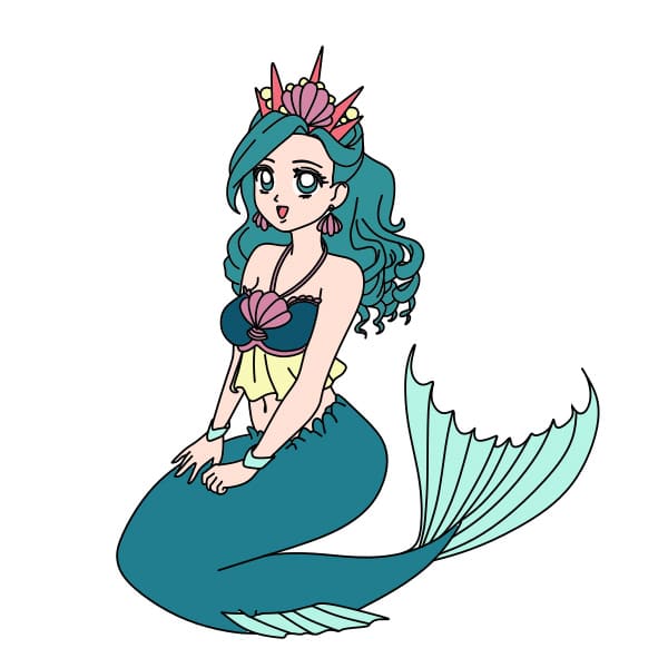 disegni di Come-disegnare-una-sirena-passo15