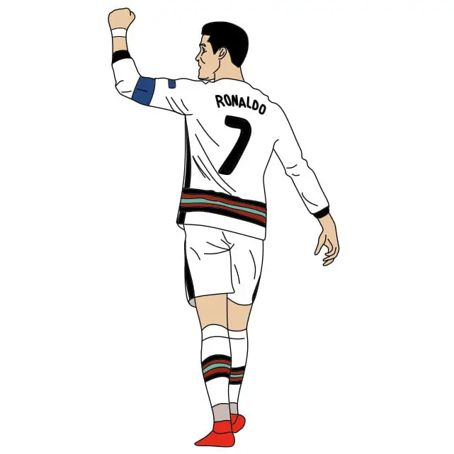 disegni di Come-disegnare-Ronaldo-passo13