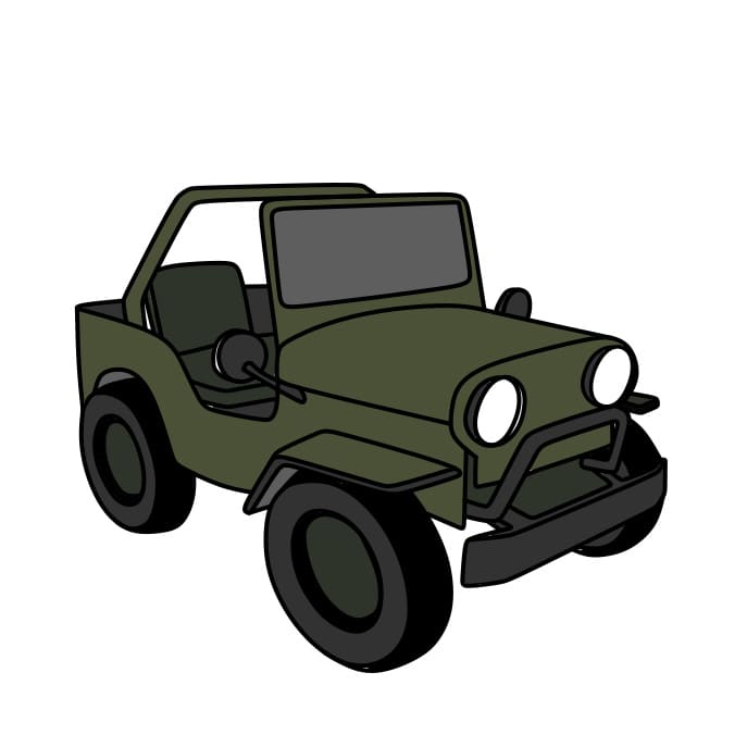 disegni di Come-disegnare-una-Jeep-passo11-1