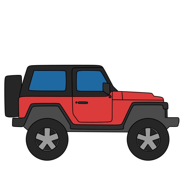 disegni di Come-disegnare-una-Jeep-passo12