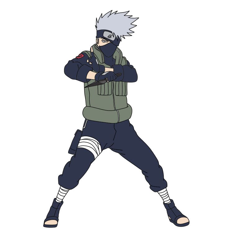 disegni di Come-disegnare-Kakashi-Hatake-passo11-2