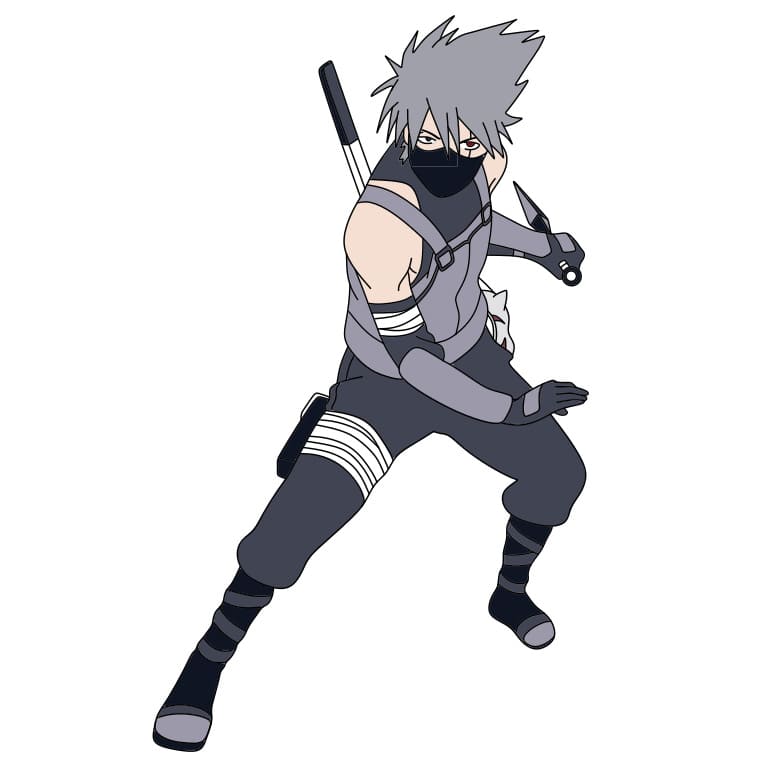 disegni di Come-disegnare-Kakashi-Hatake-passo12-2