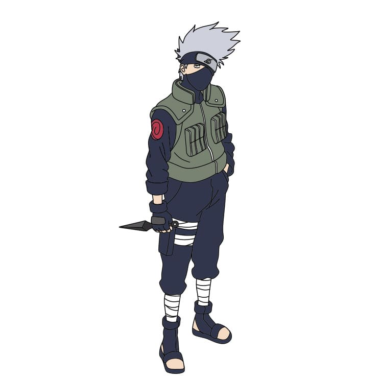 disegni di Come-disegnare-Kakashi-Hatake-passo12