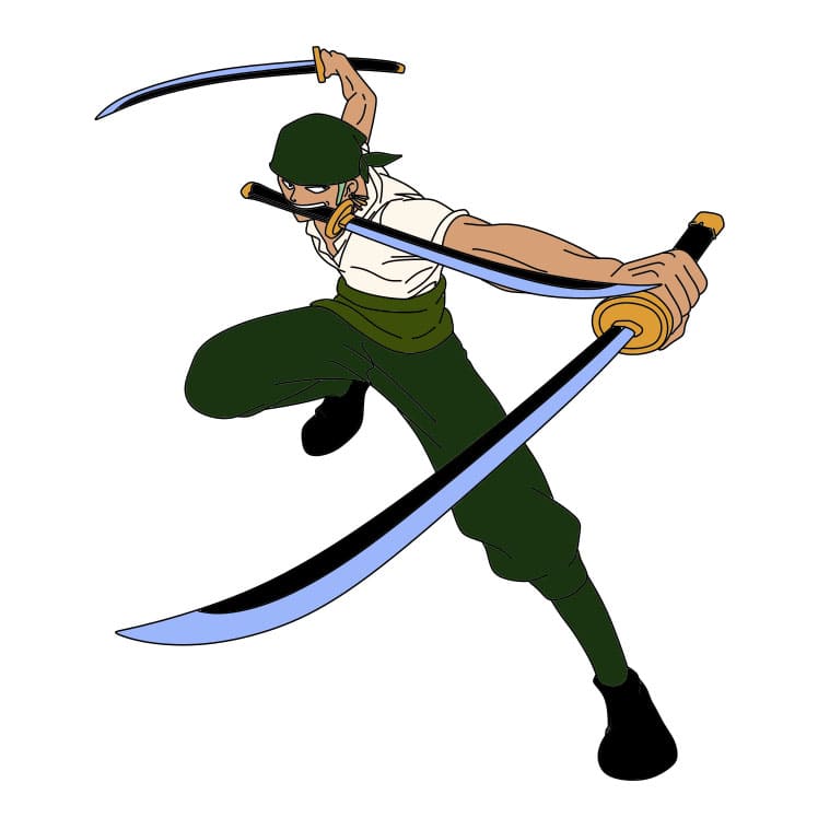 disegni di come-disegnare-Roronoa-Zoro-passo12