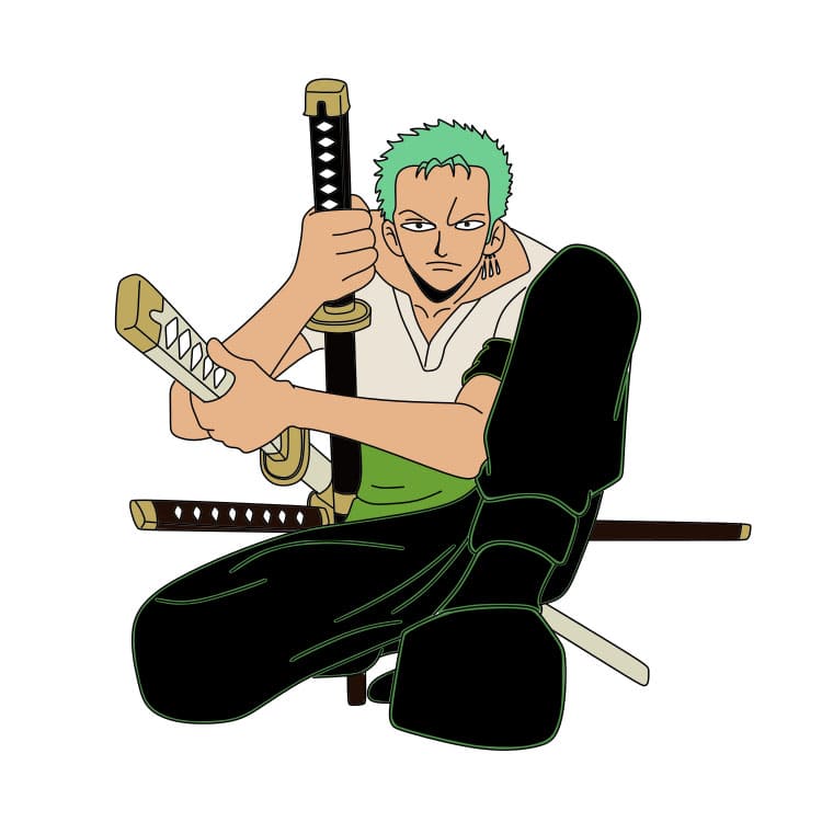 disegni di come-disegnare-Roronoa-Zoro-passo9-4